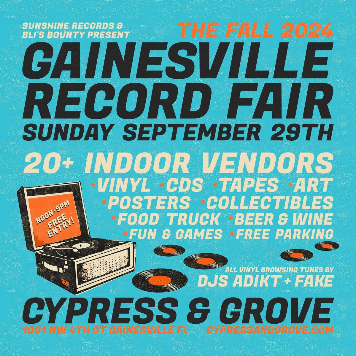 Gainesville Fall Record Fair 2024