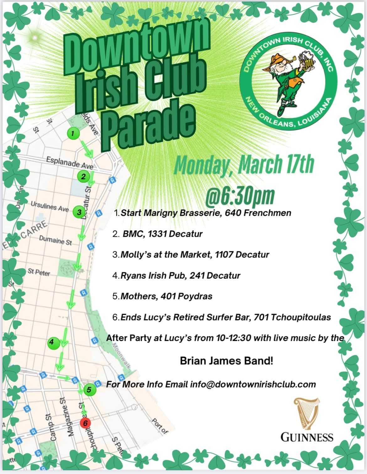 \ud83c\udf40 Downtown Irish Club\u2019s 2025 St. Patrick\u2019s Day Parade! \ud83c\udf40\n\n