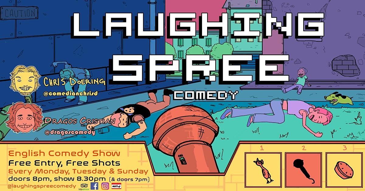 Laughing Spree: English Comedy on a BOAT (FREE SHOTS) 20.02.