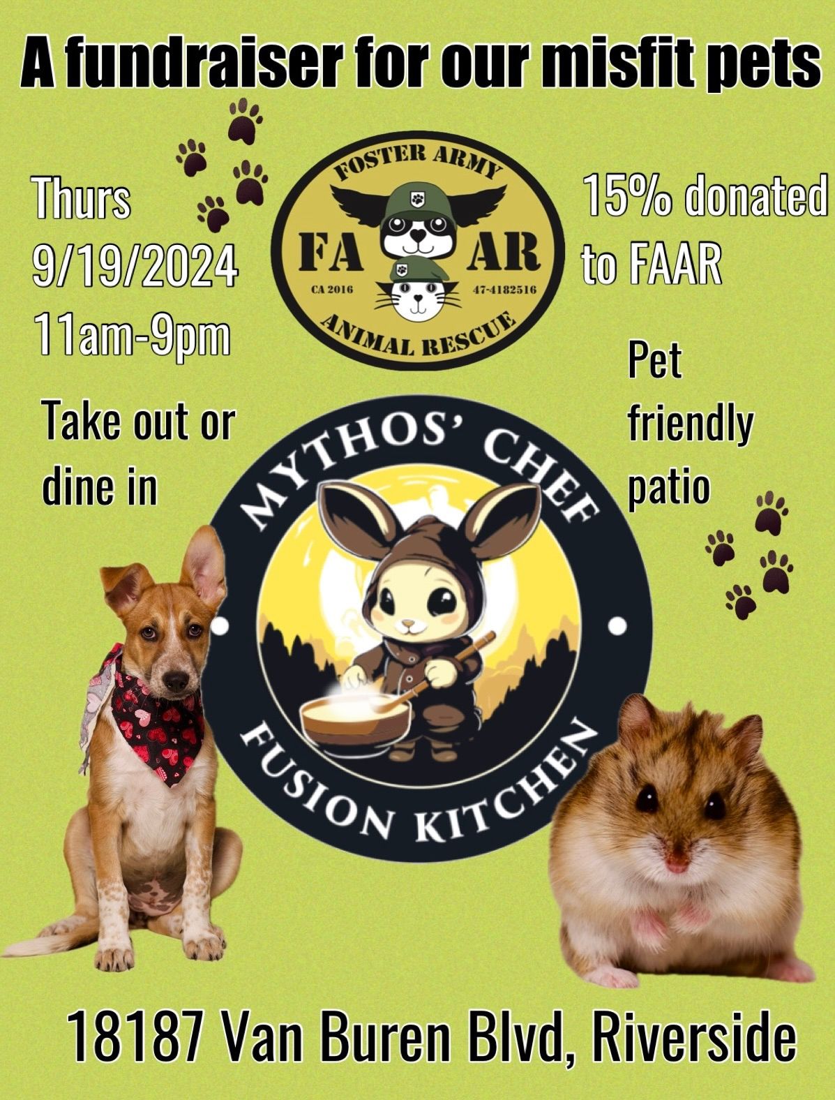 FAAR Fundraiser at Mythos Chef