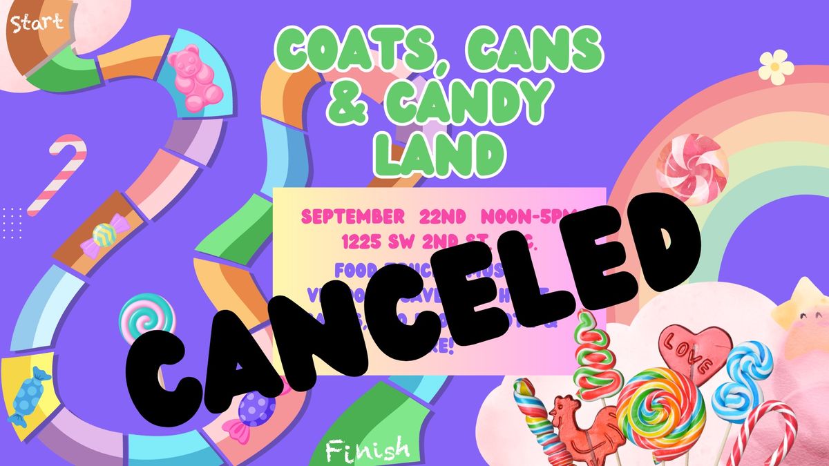 Coats, Cans and Candy Land!