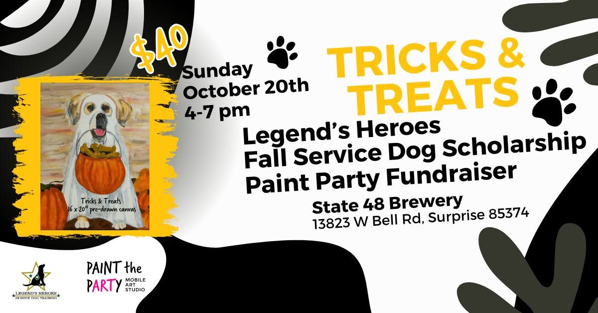 Tricks & Treats Legend's Heroes Fall Service Dog Scholarship FUNdraiser