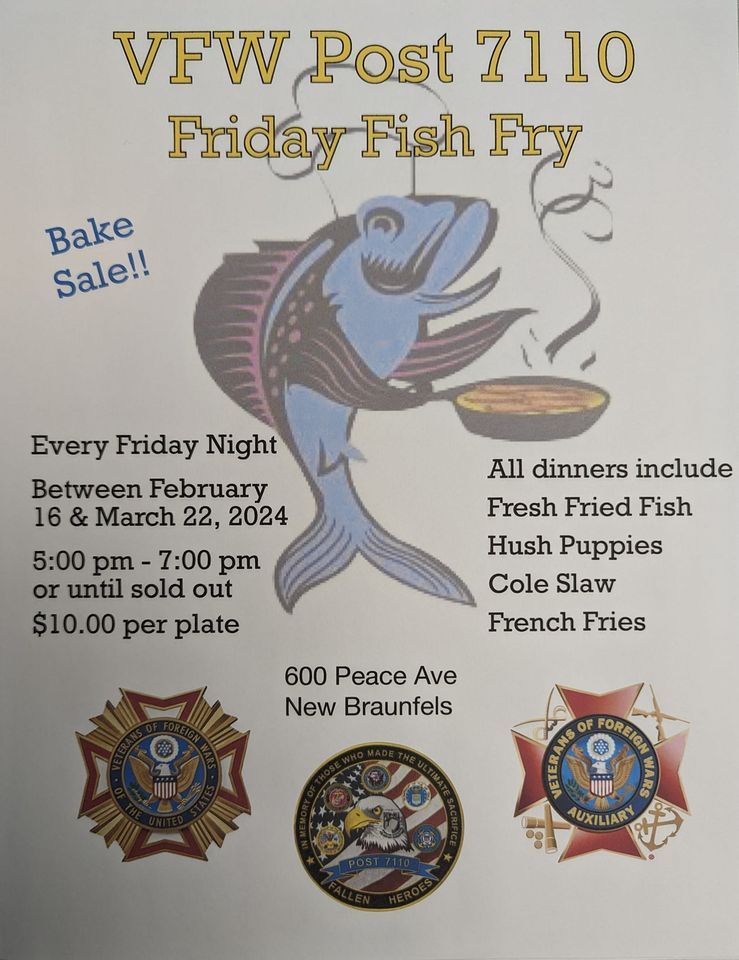 VFW Post 7110 Fish Fry, VFW Post 7110, New Braunfels, 16 February 2024