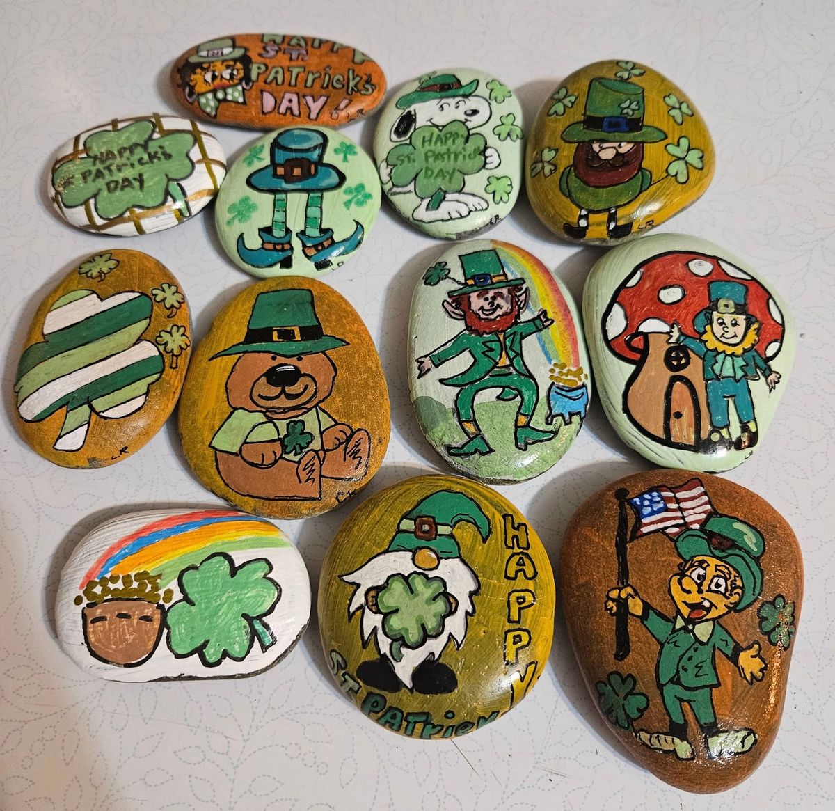 FREE St. Patrick's Day Rock Painting 