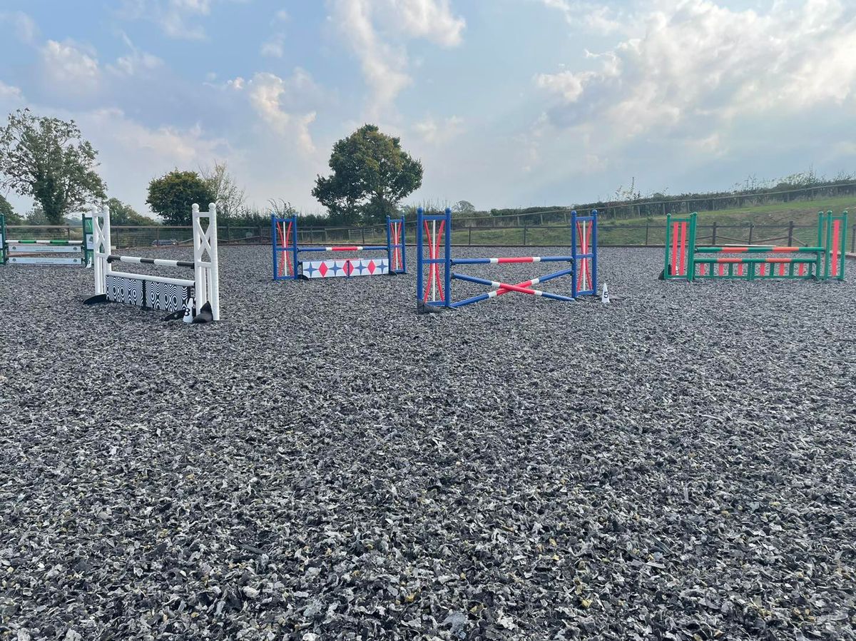 Poleastics and gymnastic jumping  at Oak Tree Farm with Rebecca Golding