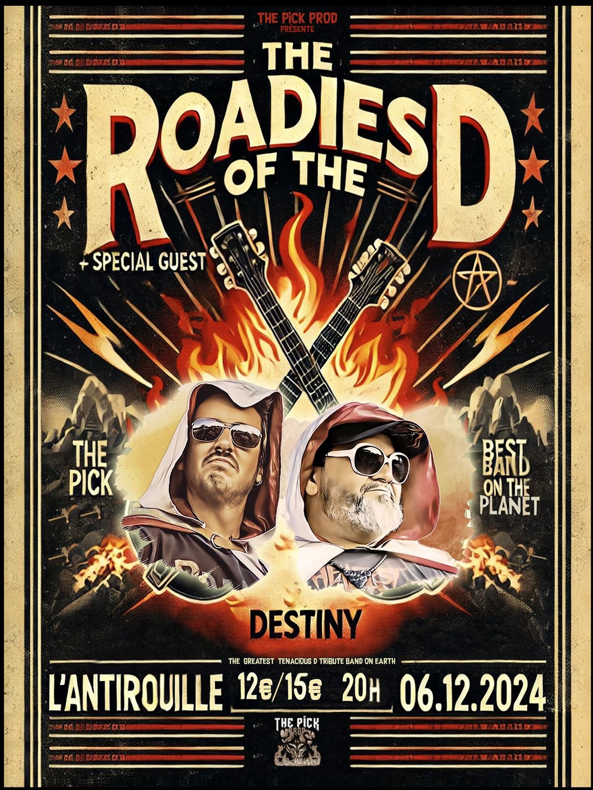 CONCERT THE ROADIES OF THE D, Tenacious D Tribute + Special guest. L'Antirouille Montpellier