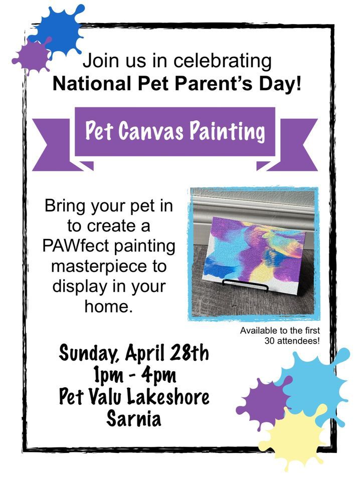 Pet Canvas Painting in honour of National Pet Parent\u2019s Day! 