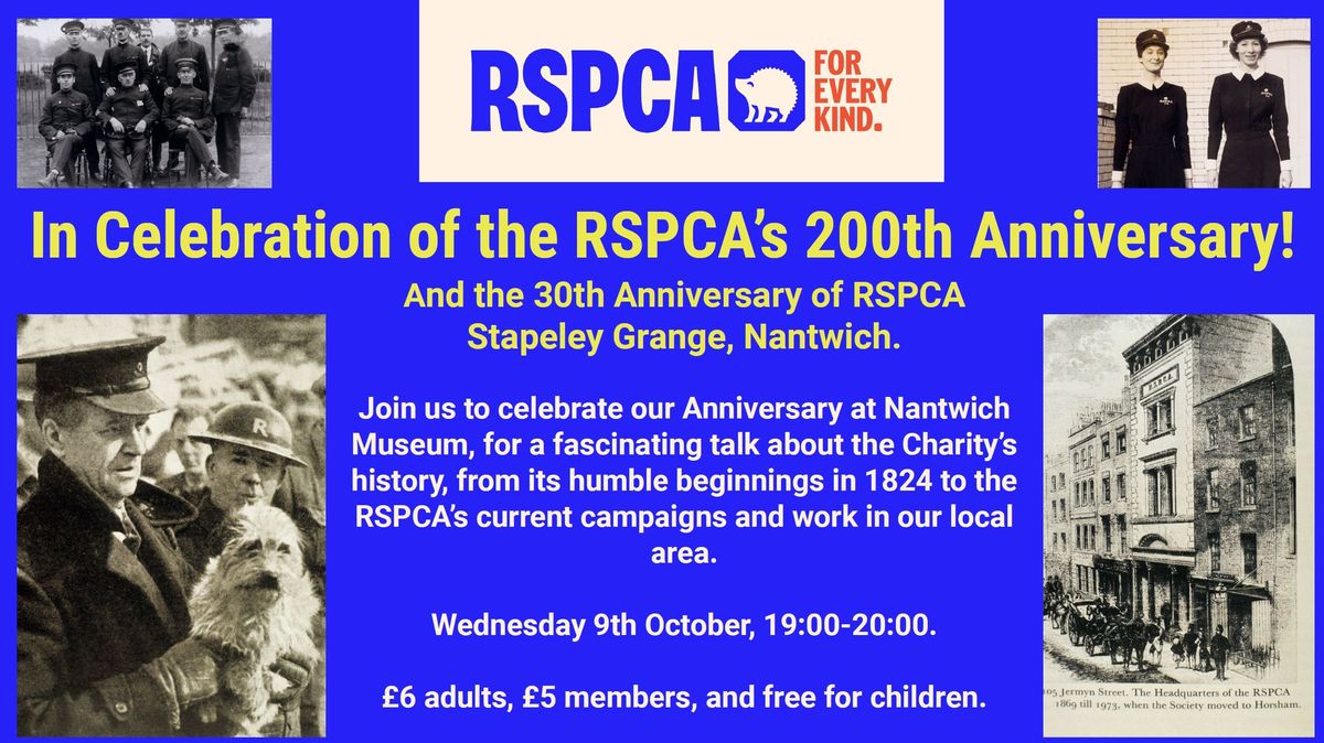 The History of the RSPCA - talk at Nantwich Museum