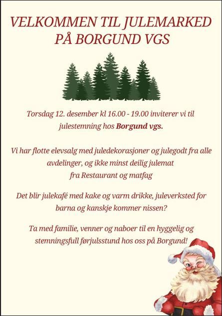 Julemarked p\u00e5 Borgund videreg\u00e5ende skole