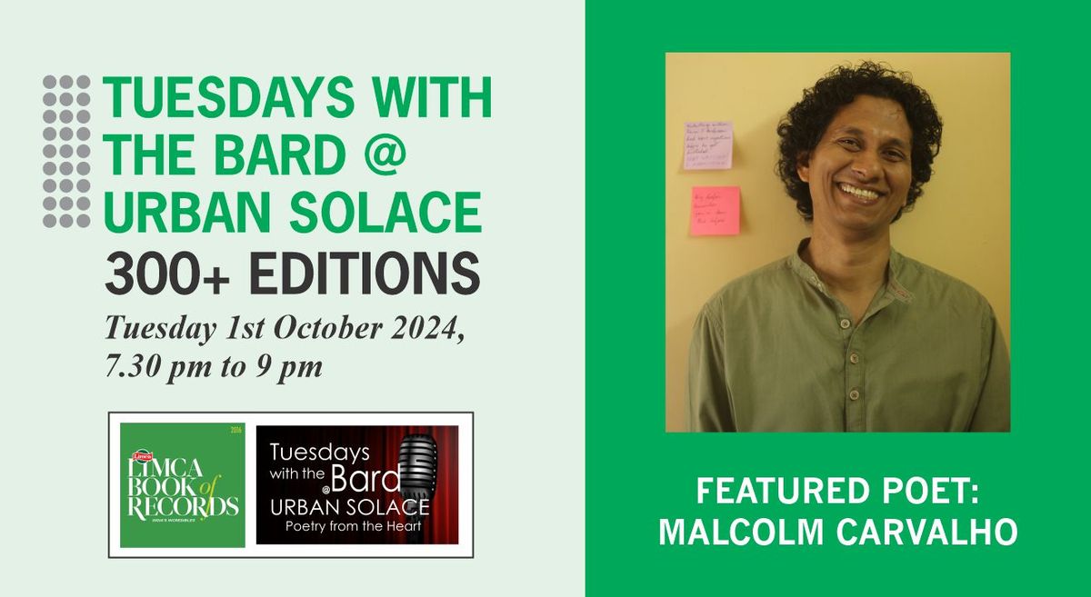 Tuesdays with the Bard @ Urban Solace features Malcolm Carvalho 