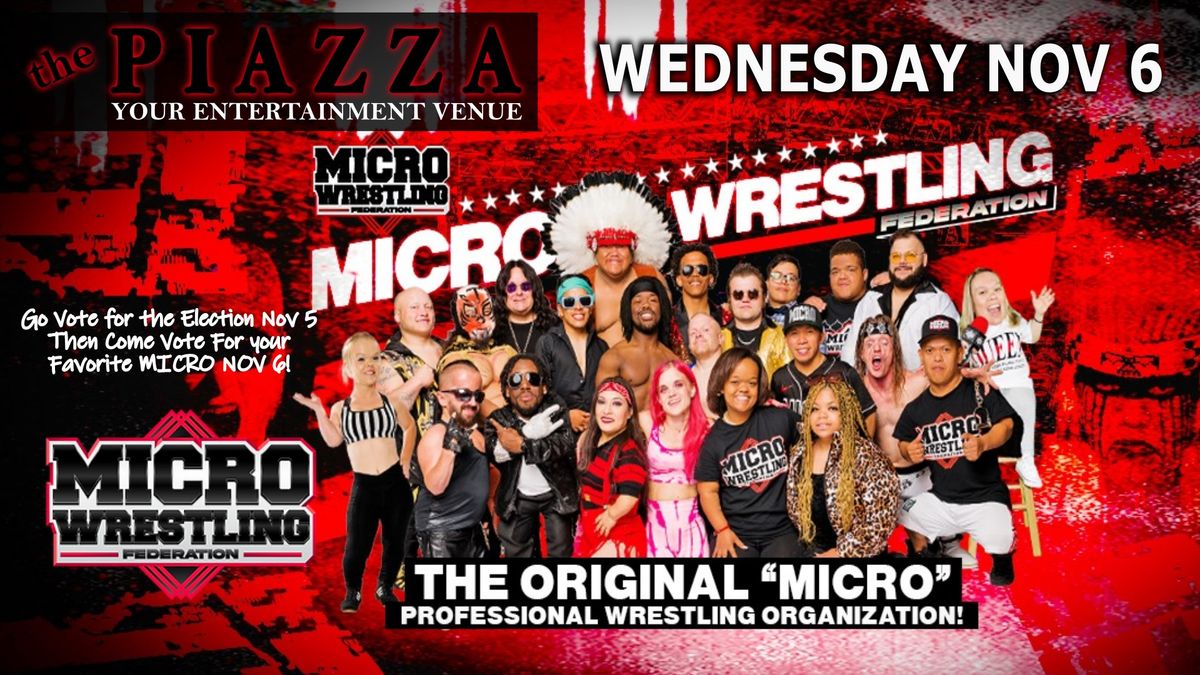 Micro Wrestling Federation at the PIAZZA Aurora, IL - Big Little Brawlers!