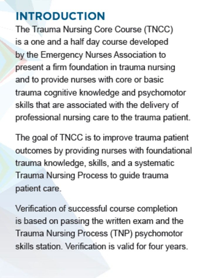 TNCC Trauma Nursing Core Course, UCH Academy, Chicago, 27 January to