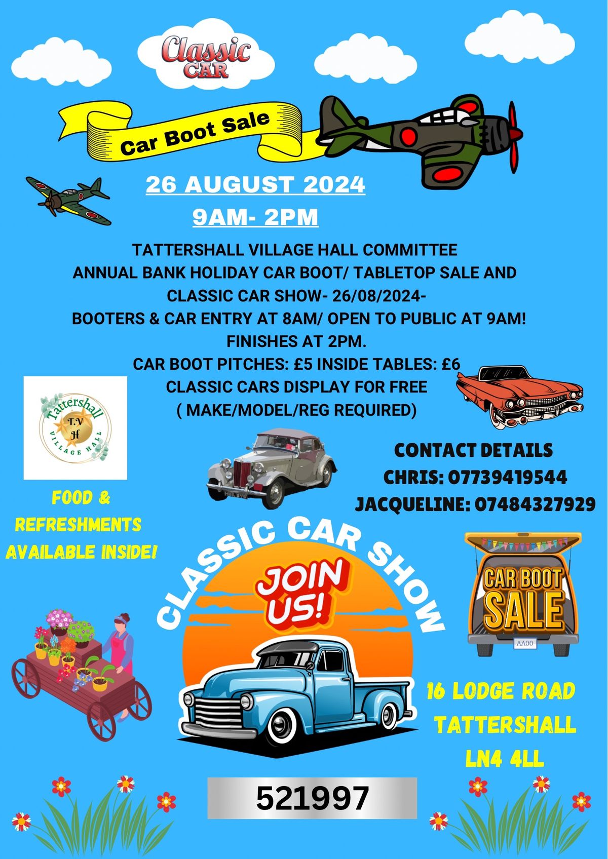 Tattershall Annual Car Boot & Table Top Sale Plus Classic Car Show