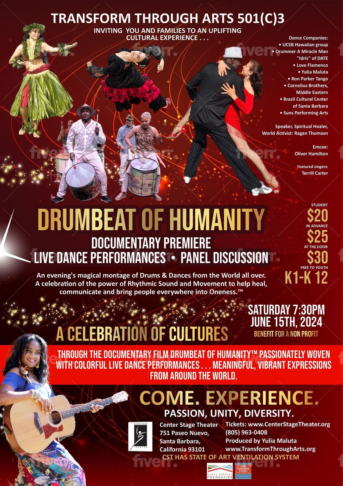 ''Drumbeat of Humanity'' Documentary Premiere, Dance Performances, Panel Discussion at CS Theater 