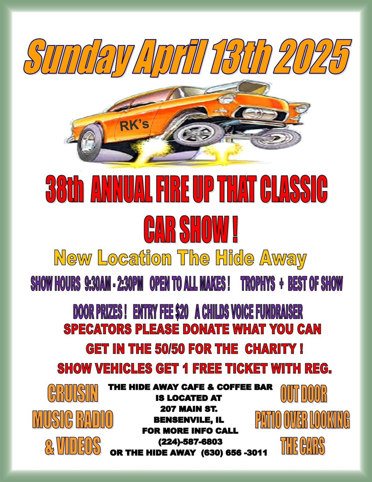 38th Annual Fire Up That Classic Car Show 