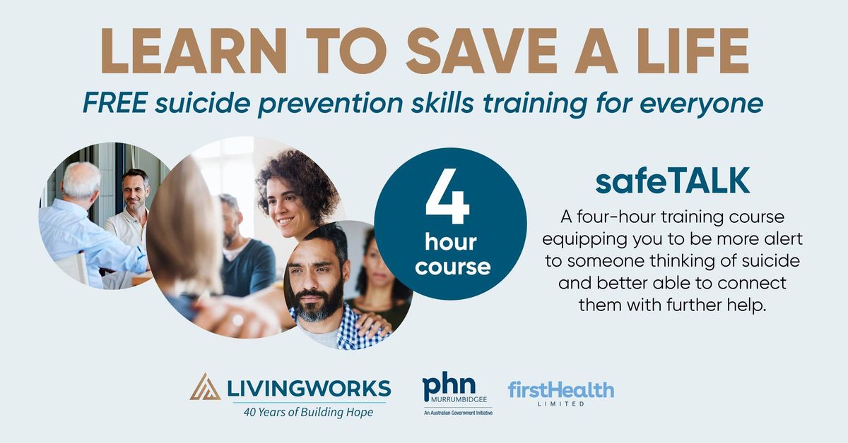 SafeTalk \u2013 FREE suicide prevention skills training