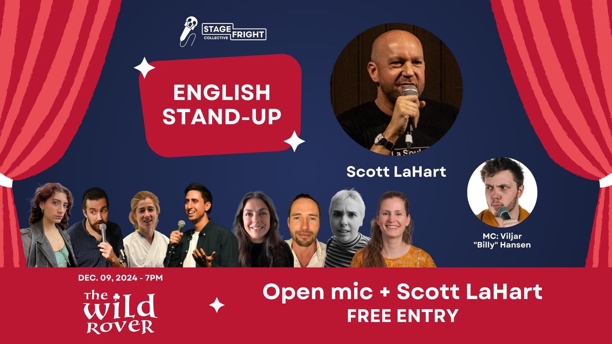 FREE English Stand-Up: Open Mic + Scott LaHart @ The Wild Rover