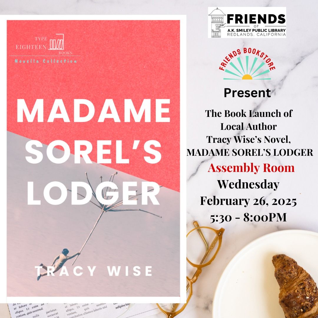 The Friends and the Friends Bookstore Present: Book Launch for MADAME SOREL'S LODGER!