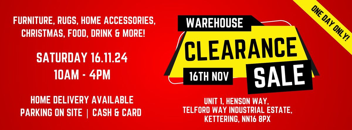 WAREHOUSE CLEARANCE SALE - BARGAINIA - KETTERING