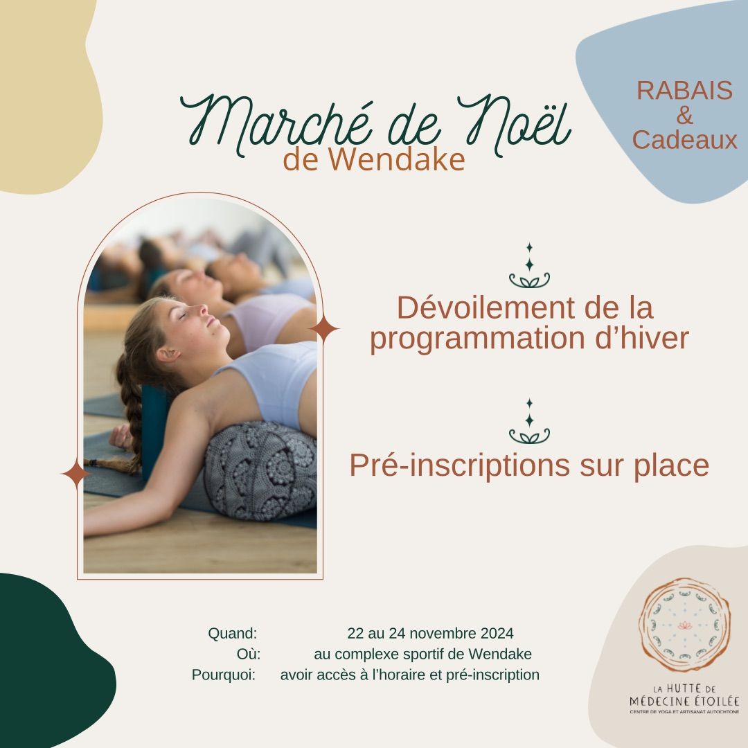 Pr\u00e9-inscriptions au March\u00e9 de No\u00ebl de Wendake 