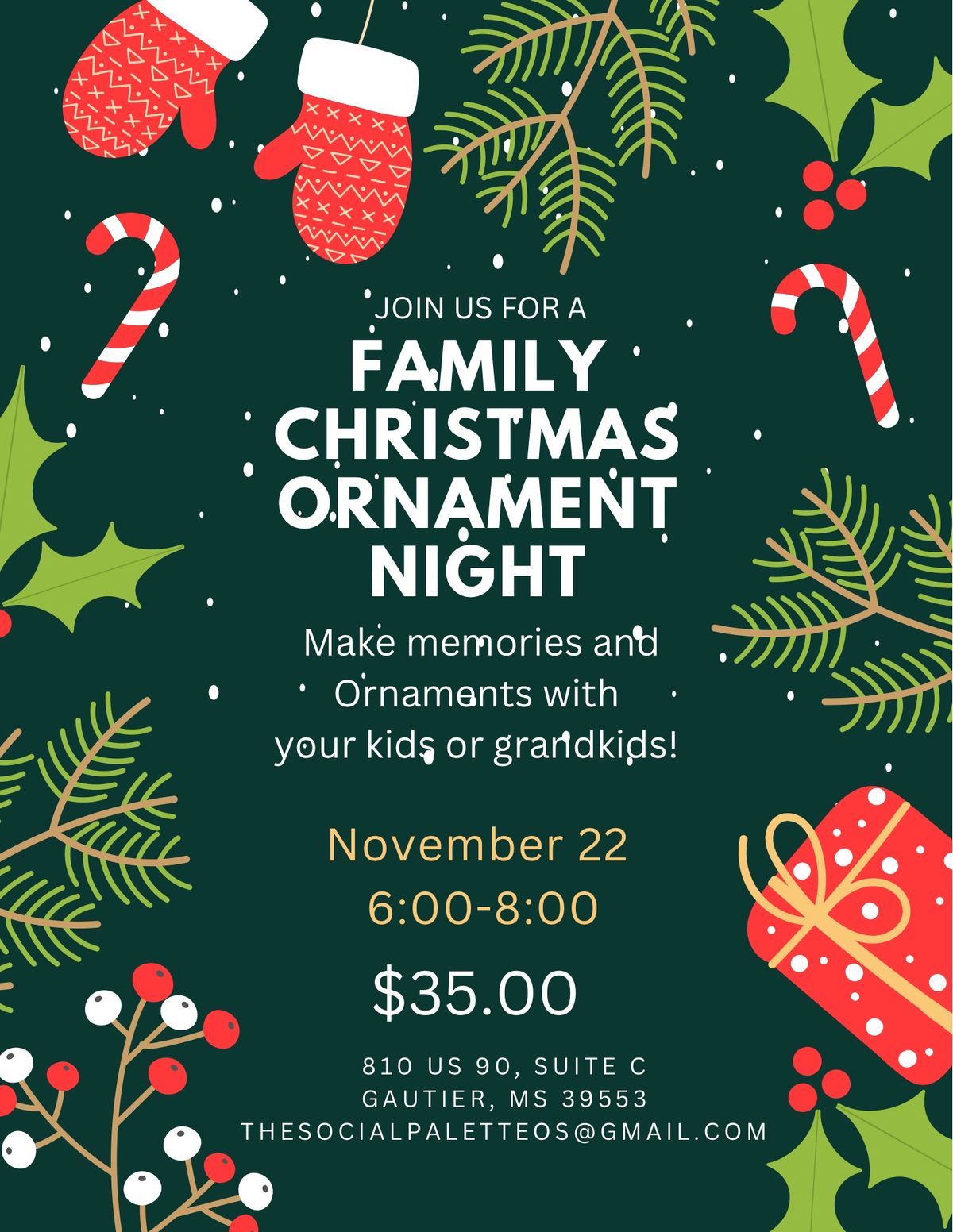 Family Christmas Ornament Workshop