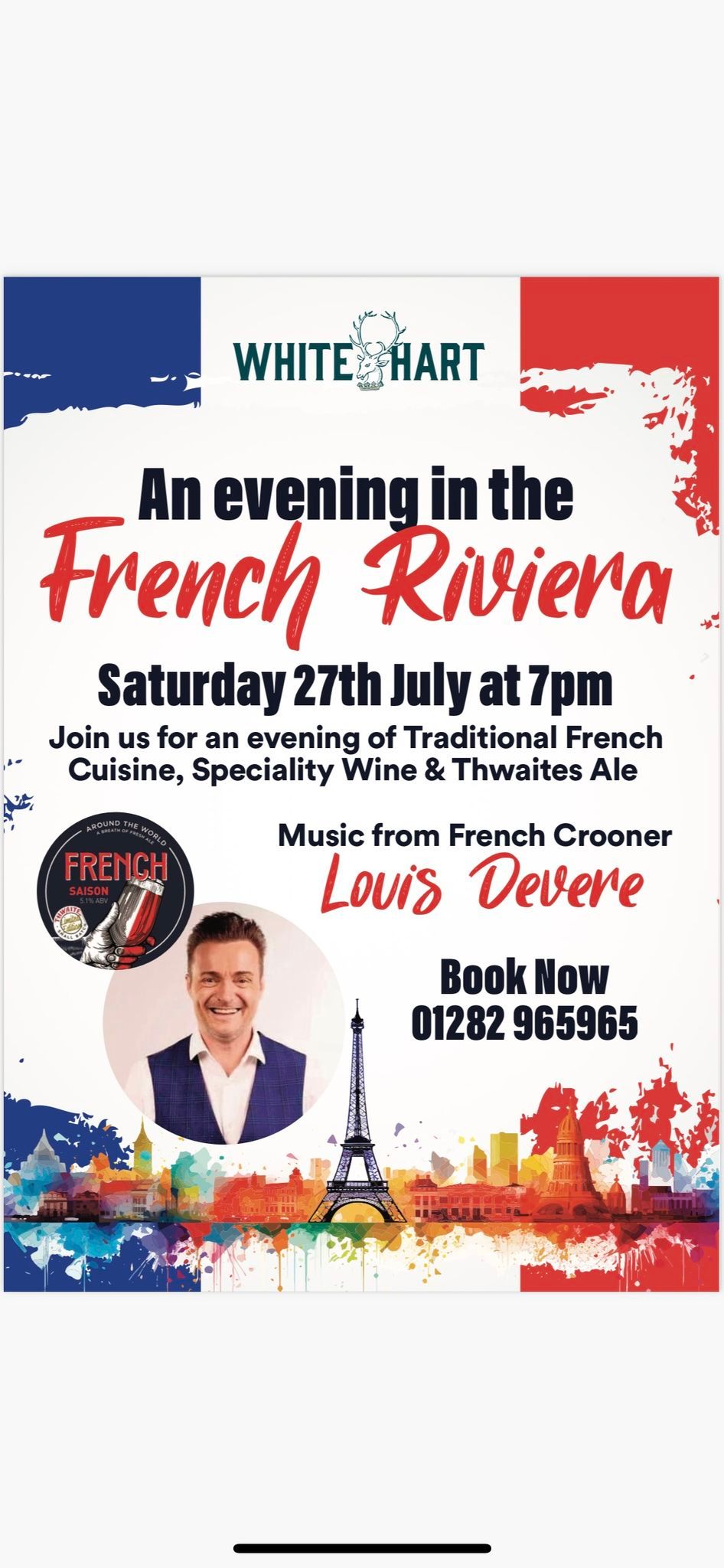 World Food Night in the French riviera & music with Louis Devere