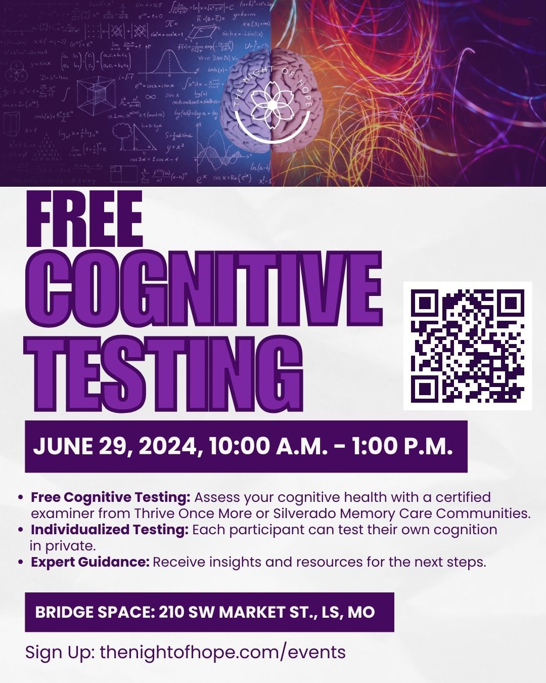  Free Cognitive Testing with The Night of Hope