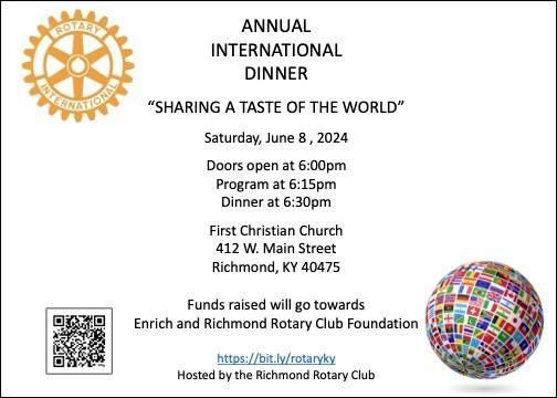 Richmond Rotary Club International Dinner
