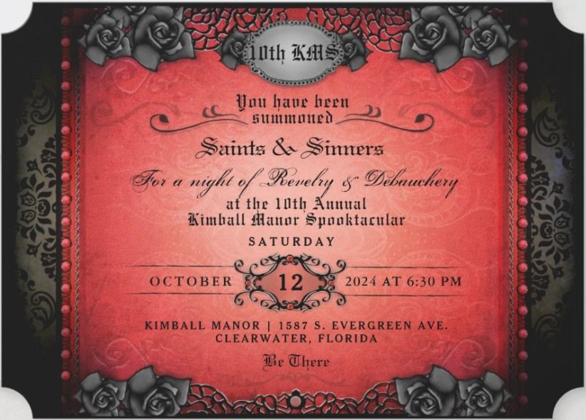 Saints & Sinners - 10th Annual Kimball Manor Spooktacular