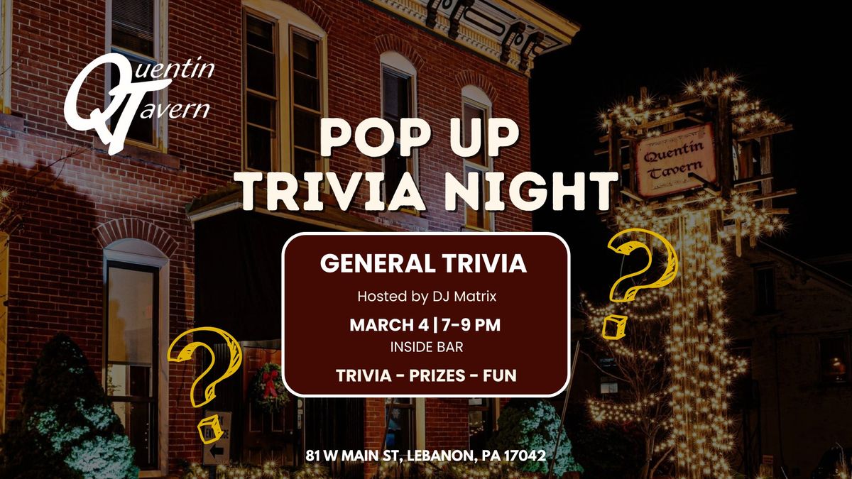 Pop Up Trivia Night 