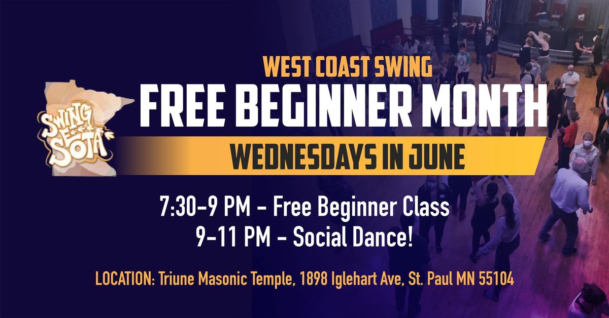 Free Beginner Month!! West Coast Swing - June 2024
