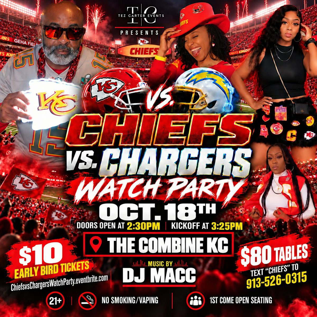 Pyry Räty Chiefs vs. Chargers Watch Party, The Combine, Kansas City, 18 October 2026