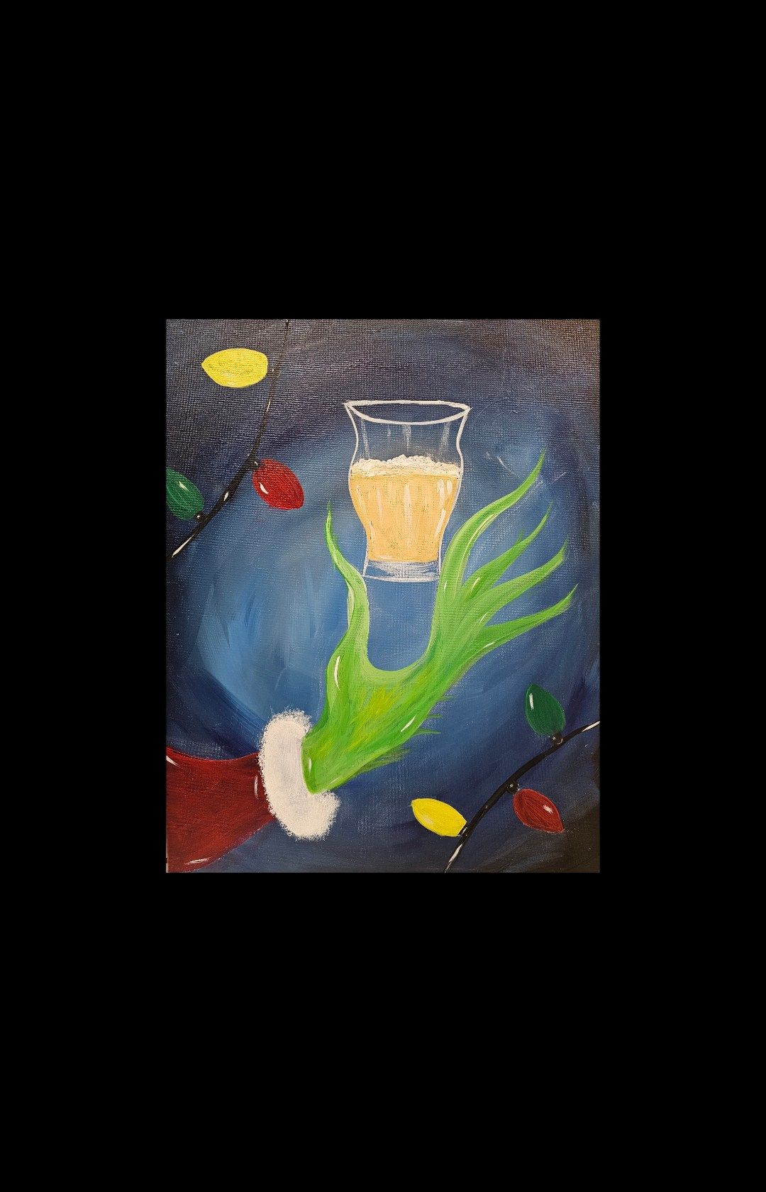 Grinch happy hour paint night