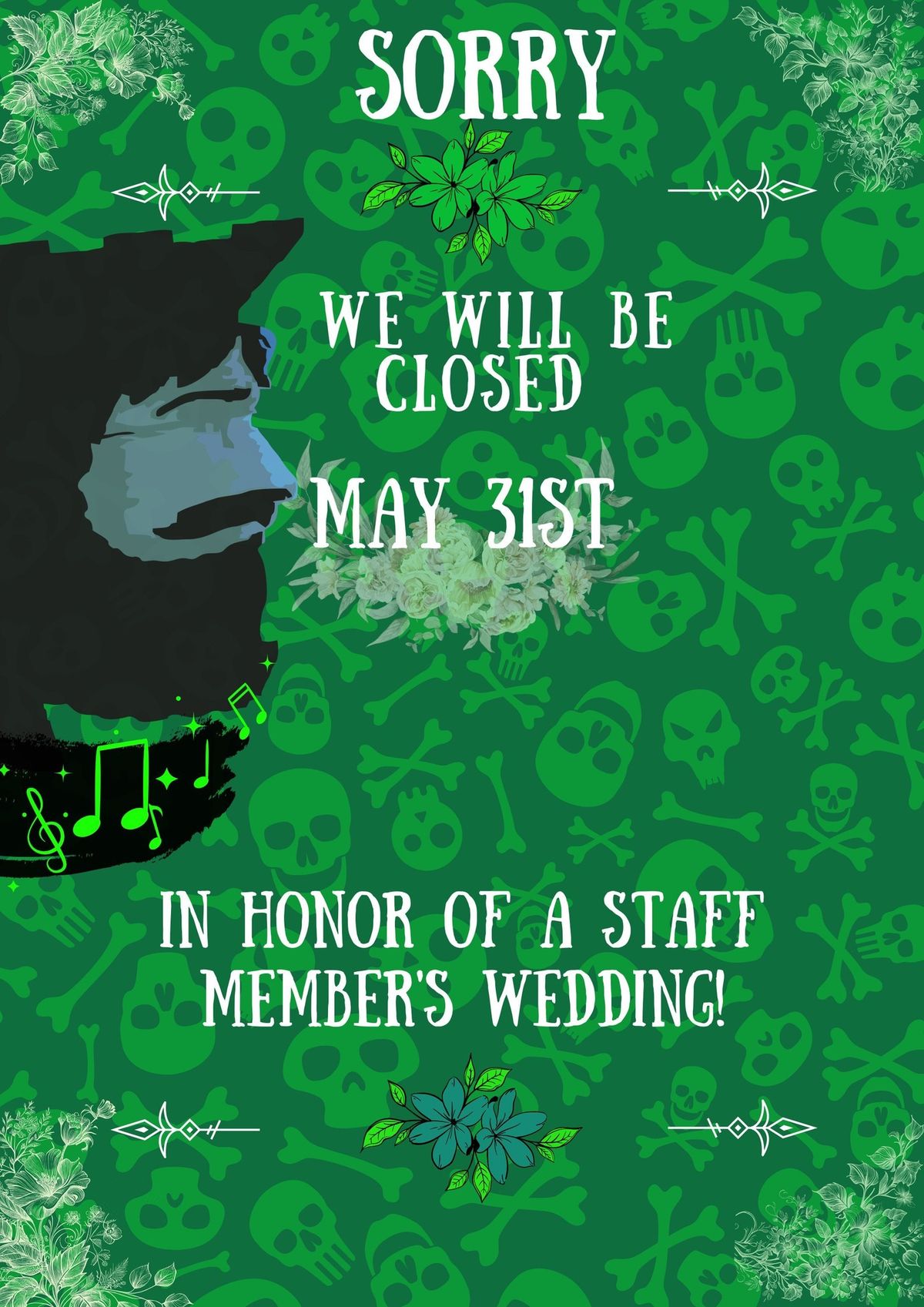 [ Private Event ] Closed Due to Staff Wedding