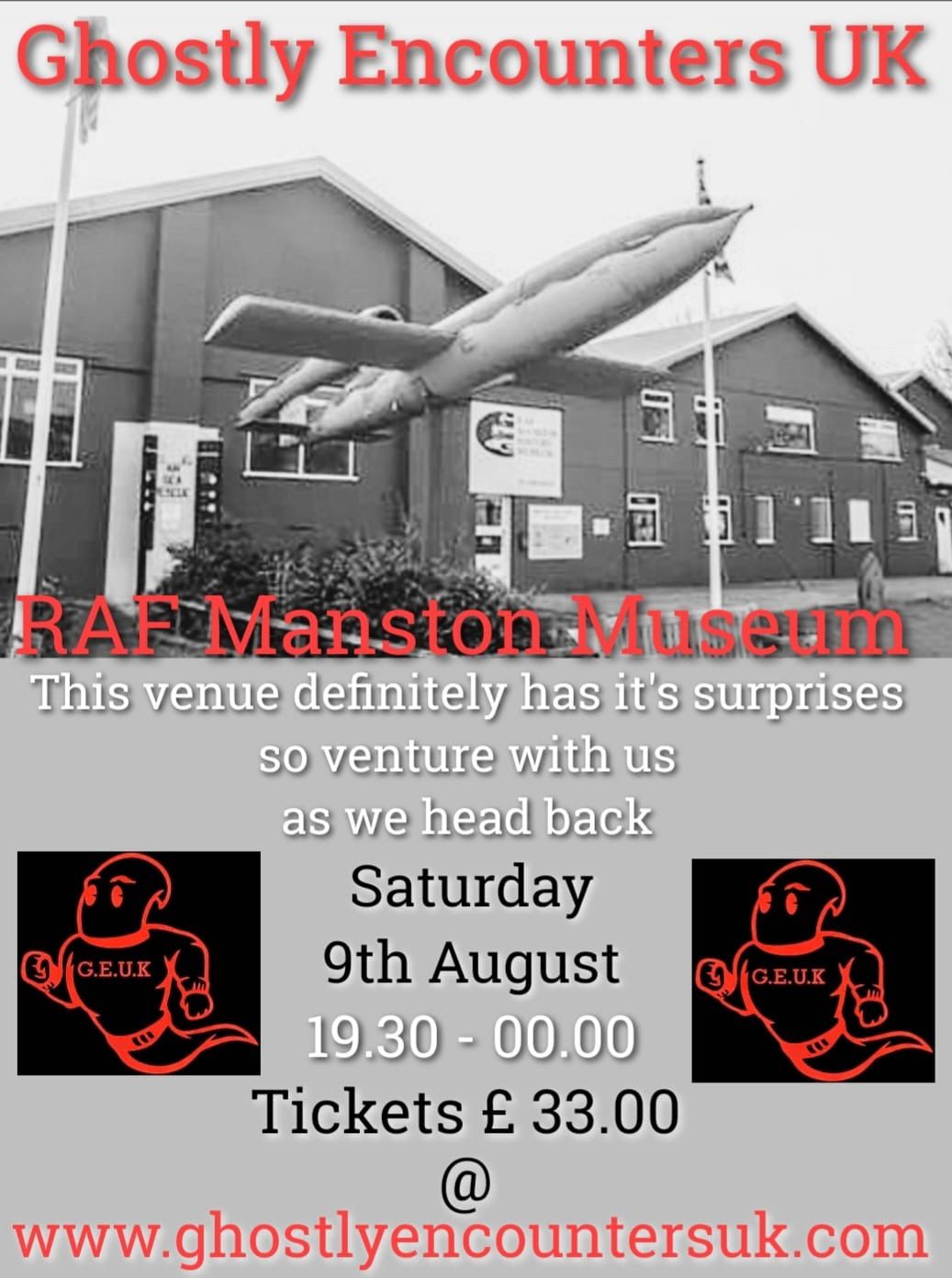 Paranormal Investigation @ RAF Manston, Ramsgate