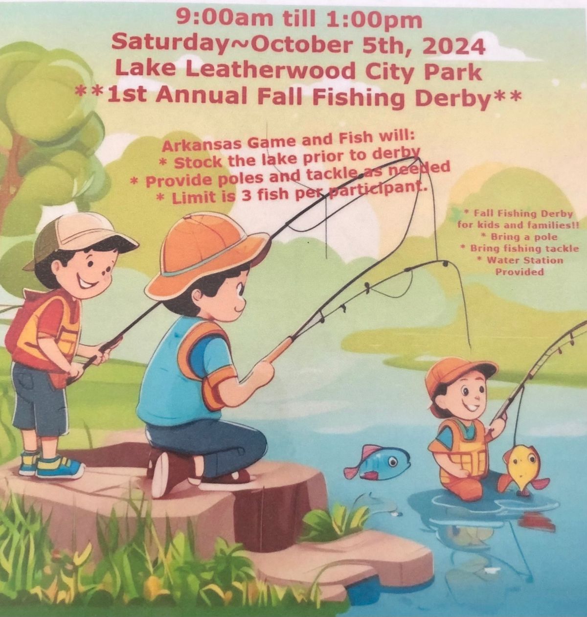 Lake Leatherwood Fall Fishing Derby