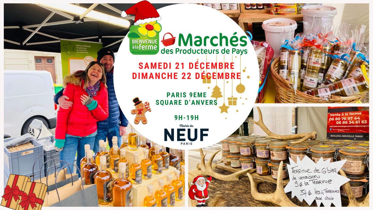 March\u00e9s des producteurs de pays Paris 9eme d\u00e9cembre 