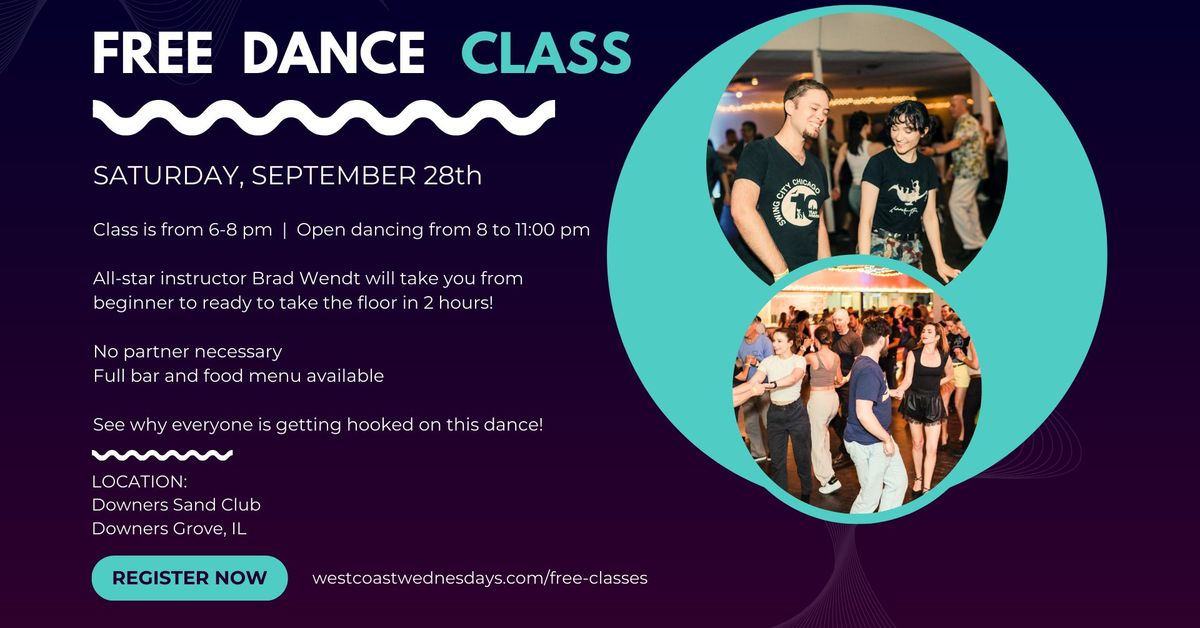 FREE WEST COAST SWING DANCING CLASSES AND DANCE!