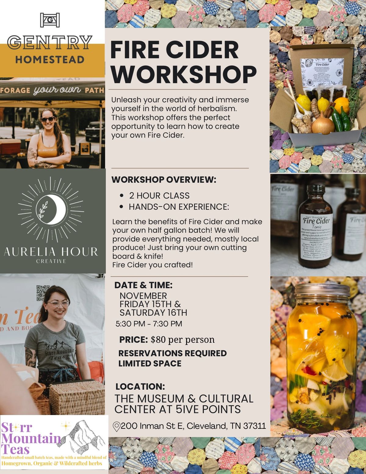 Fire Cider Workshop Saturday November 16