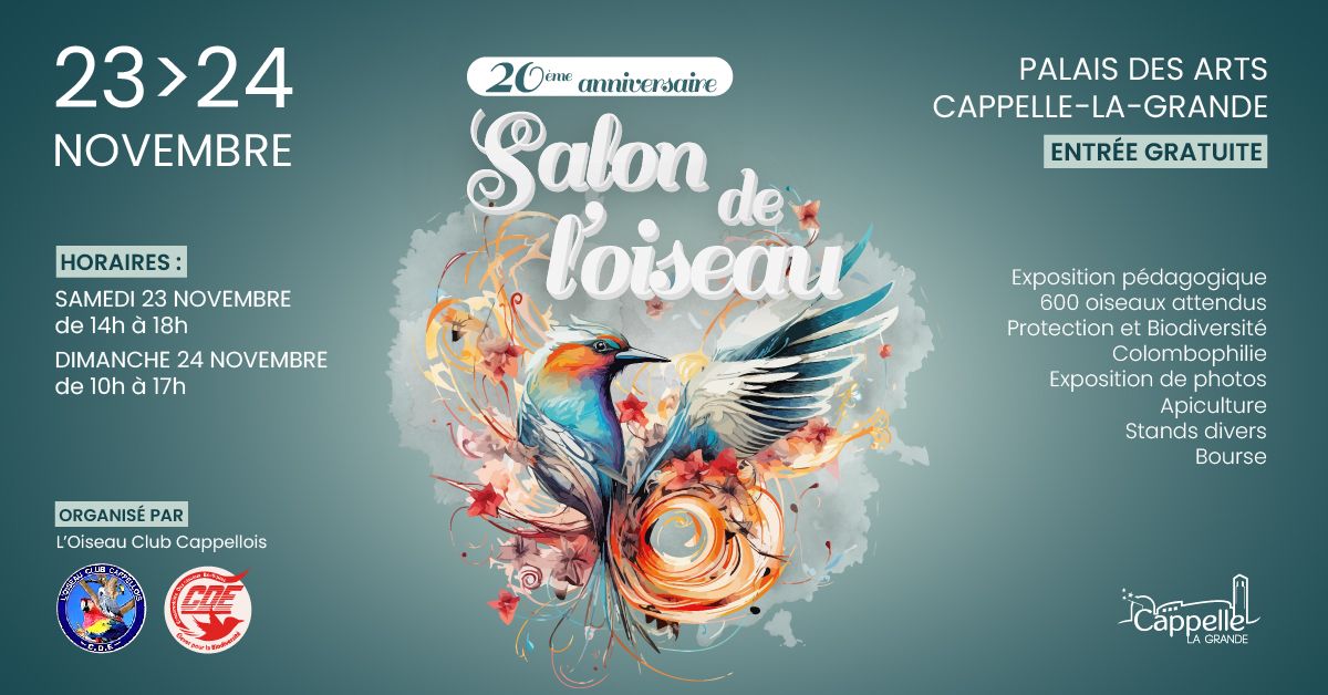 20\u00e8me ANNIVERSAIRE DU SALON DE L\u2019OISEAU