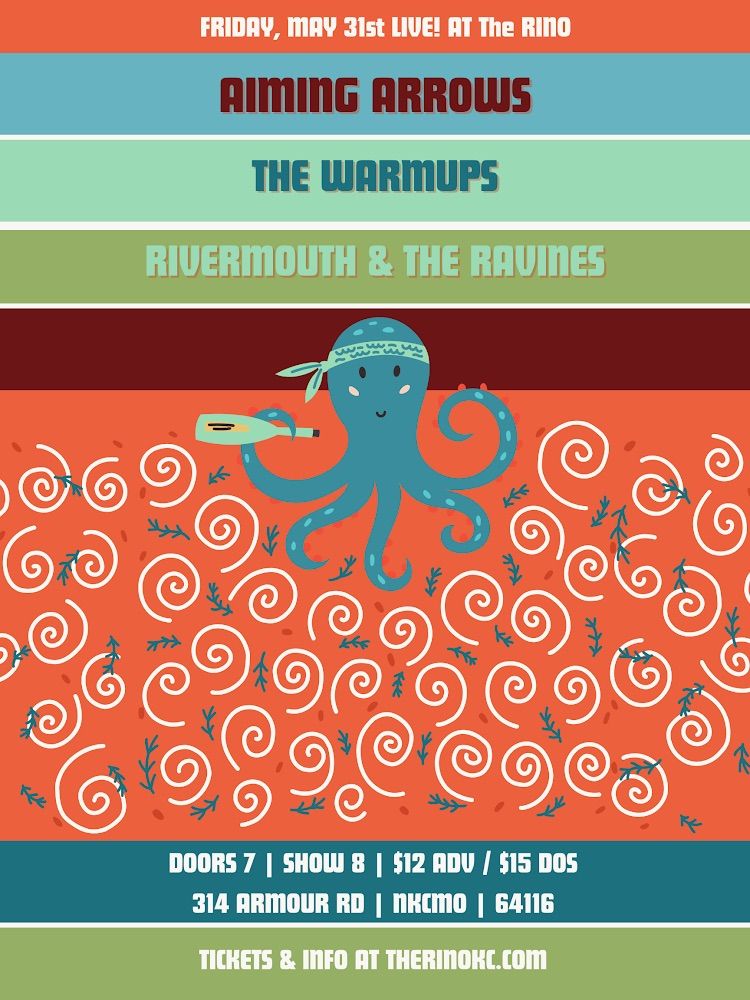 AIMING ARROWS \/\/ THE WARMUPS \/\/ RIVERMOUTH AND THE RAVINES at THE RINO