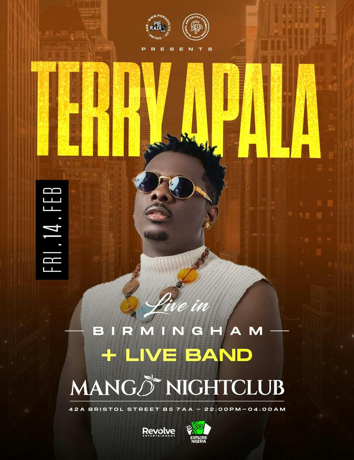 Terry Apala + Live Band In Birmingham (Apala Fusion Experience) + Valentine's Day Party