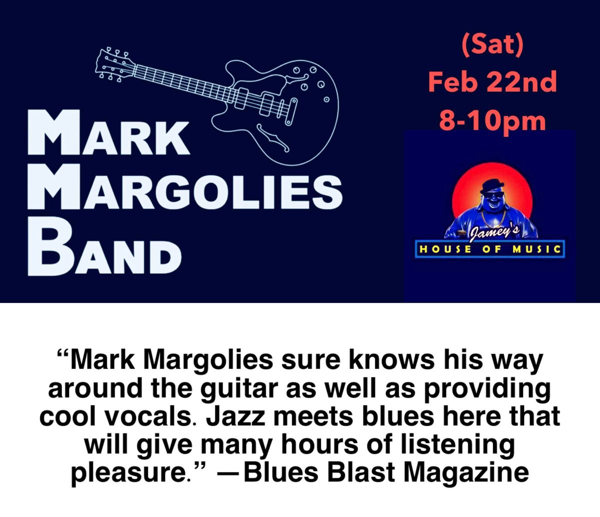 Mark Margolies Band at Jamey\u2019s House of Music