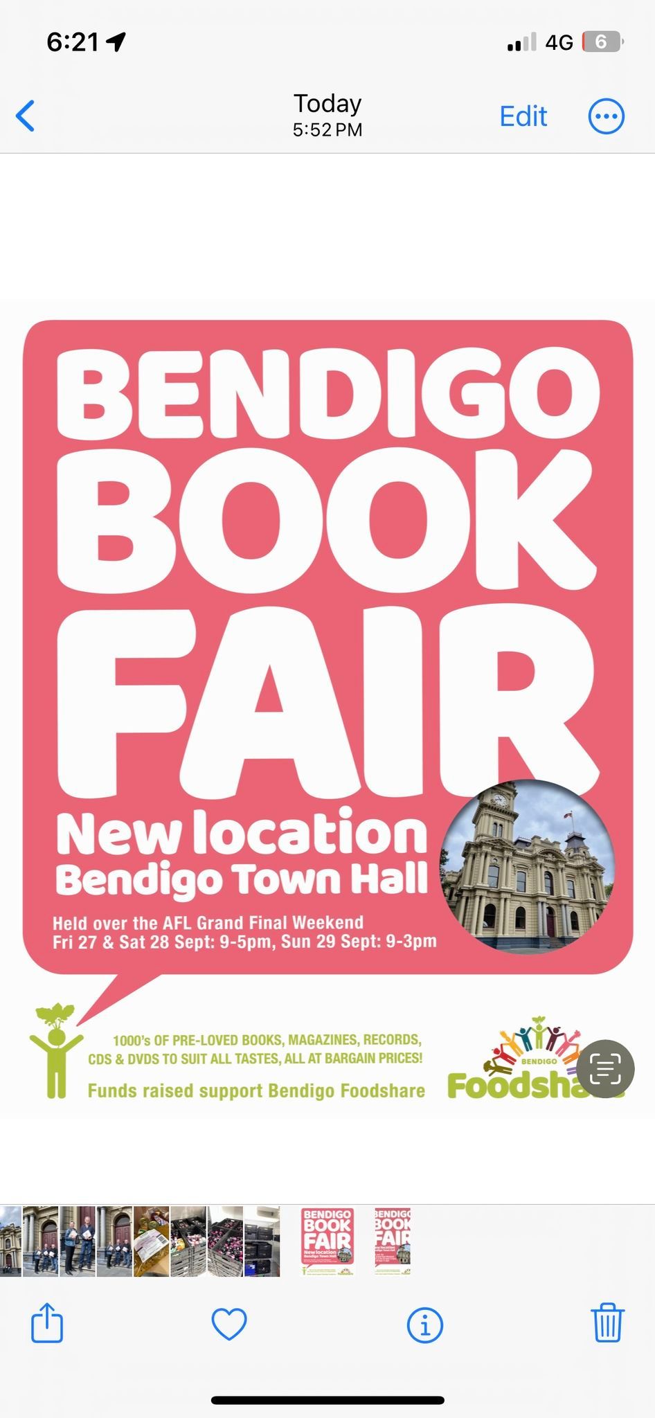 Bendigo Book Fair - AFL Grand Final Weekend