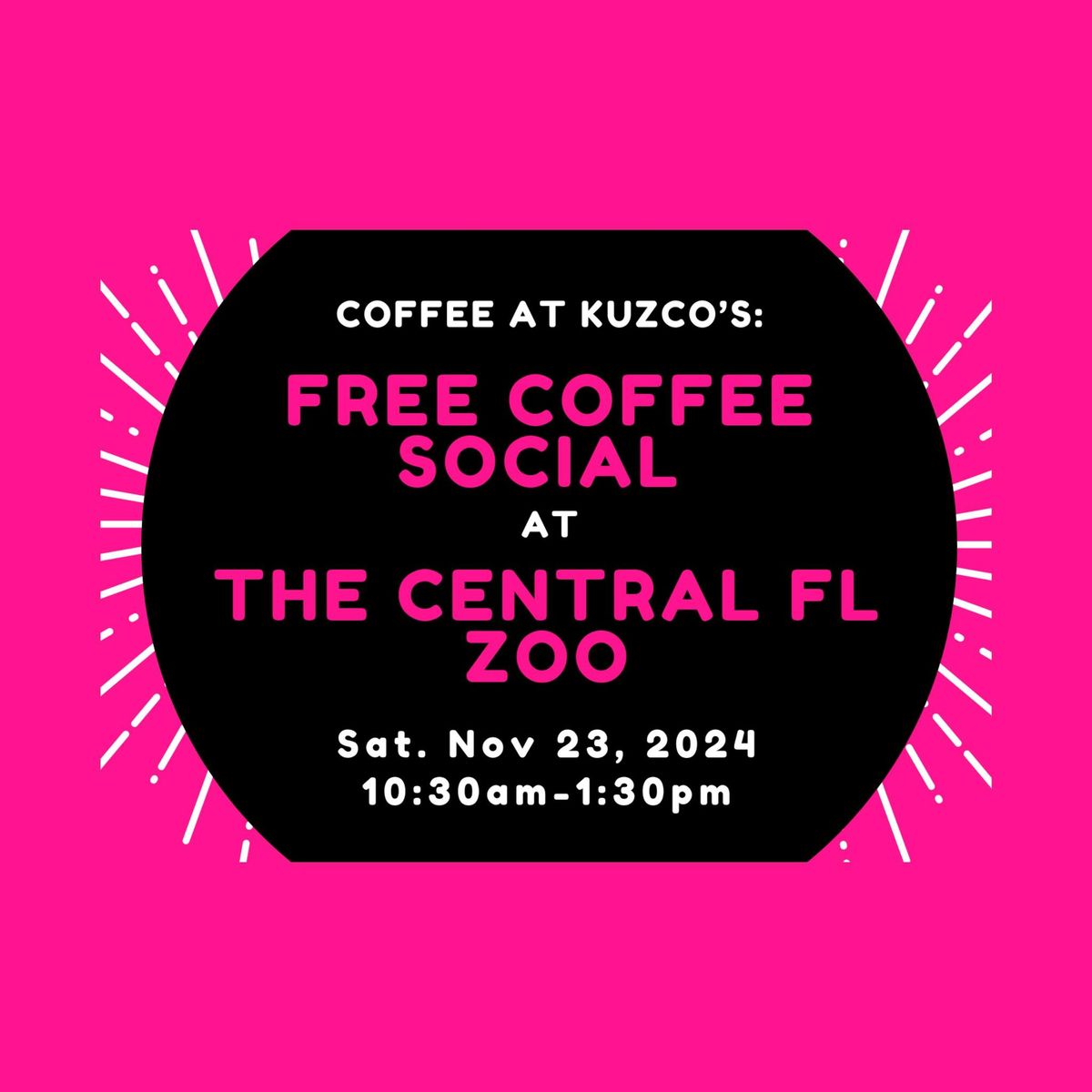 FREE Coffee Social at the Central FL Zoo