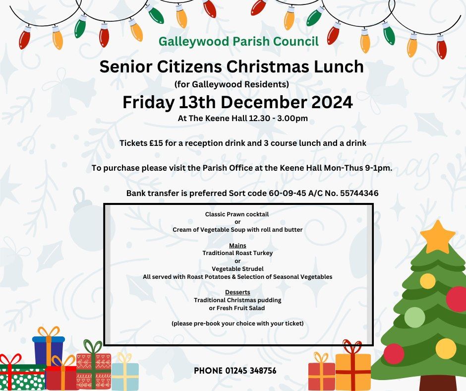 Senior Citizens Christmas Lunch