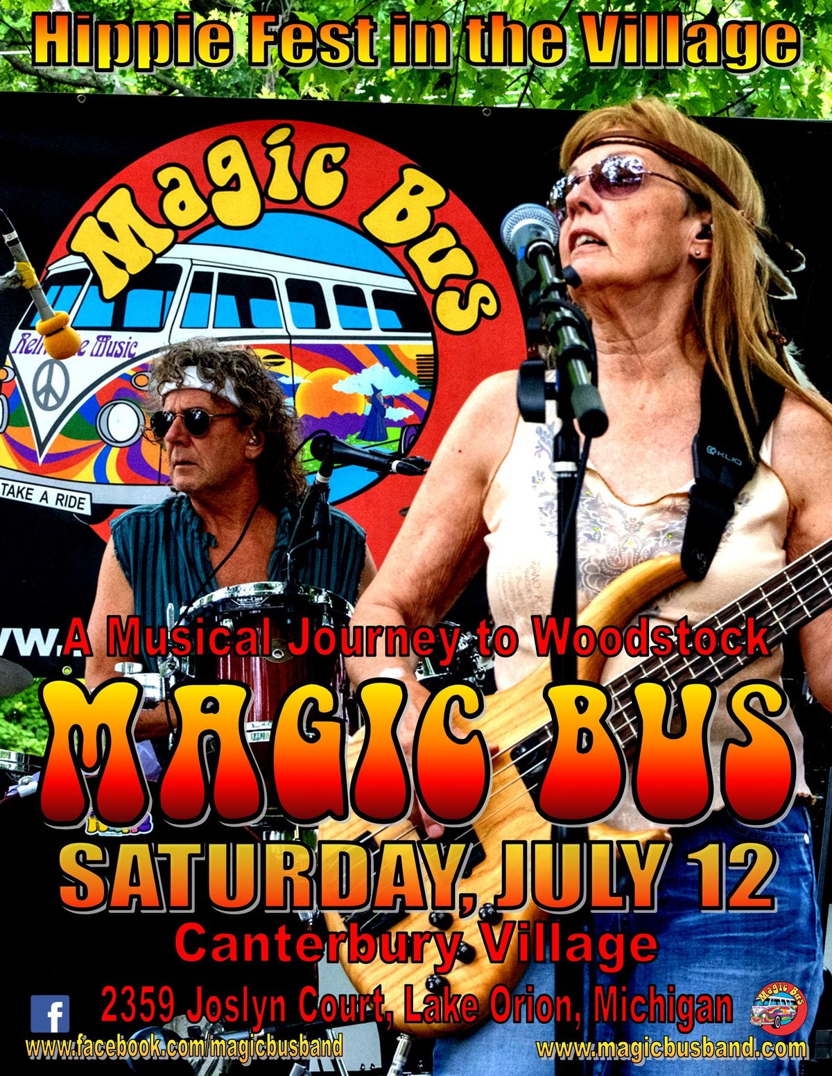 Magic Bus at Hippie Fest in the Village