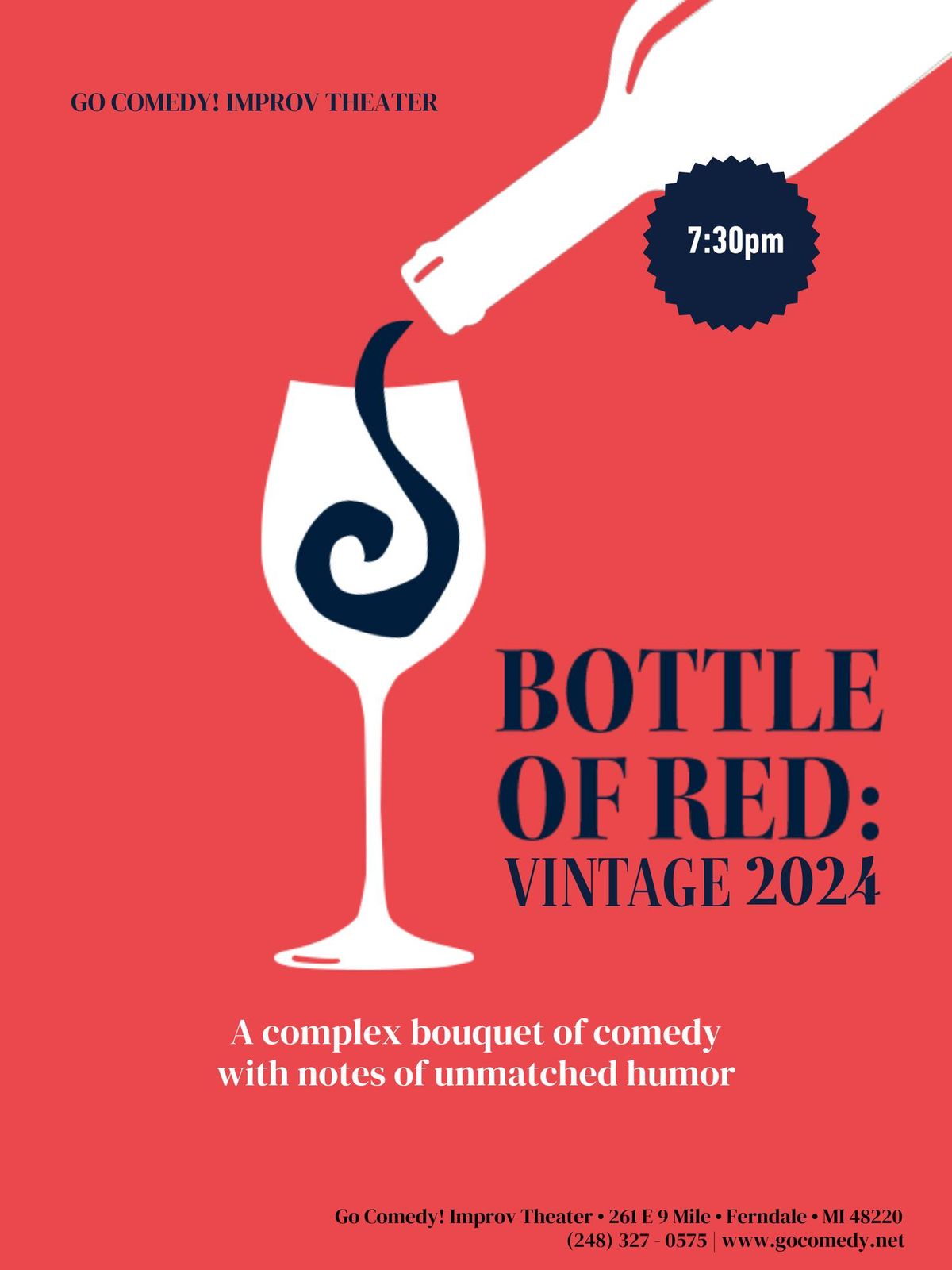 Bottle of Red: Vintage 2024 | Monthly Improvised Comedy Show