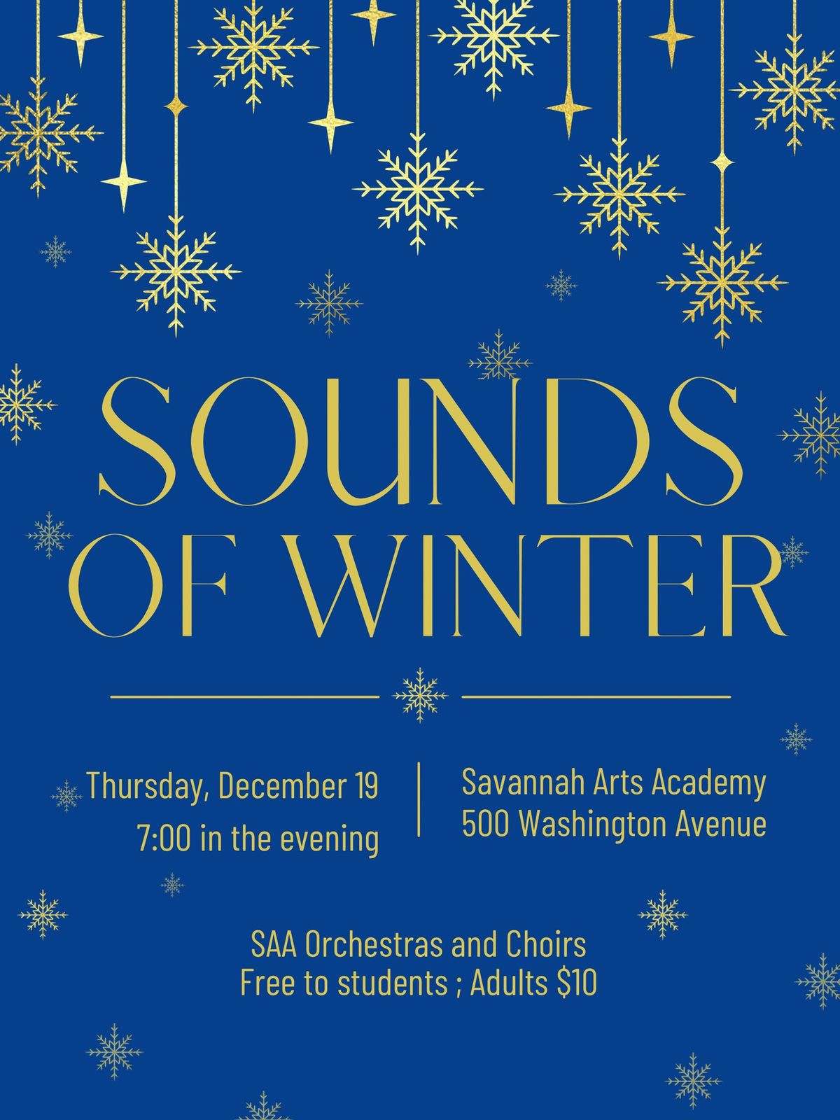 SAA's Annual Sounds of Winter Concert