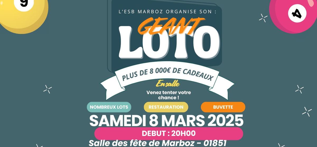 LOTO GEANT -> 8000\u20ac de lots